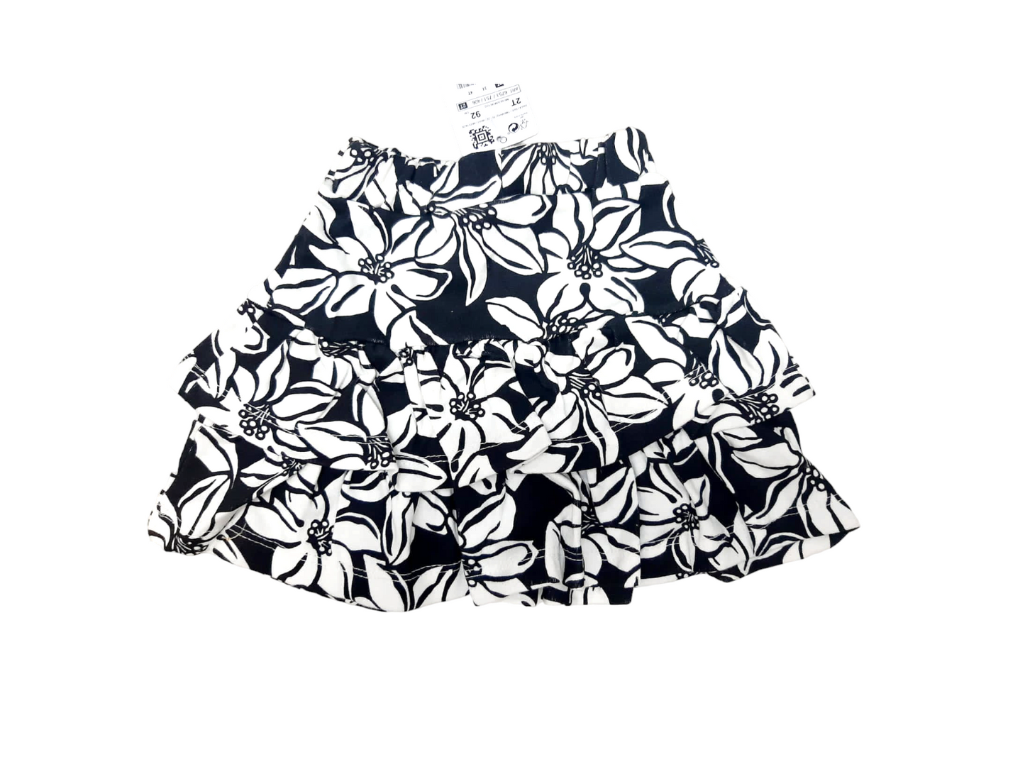 Black & White Flower Skirt - ZR