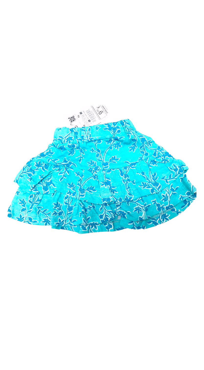 Aqua Blue Cotton Skirt -ZR